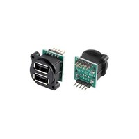 Cliff Electronics USB スタック 2.0 タイプ A 2ポート 垂直 CP30090