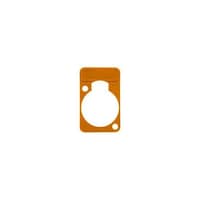 Neutrik レタリング プレート D シェイプ オレンジ DSSORANGE
