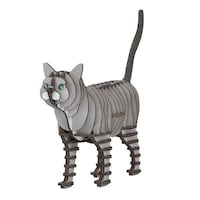 ハコモ アメリカンショートヘア パズル 猫 紙製 GRIDシリーズ 立体パズル 組立 ※2個以上から注文可能(販売価格は1個単位の価格)