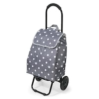 ウノフク ショッピングカート CHARMISS 水玉 28L 大容量 チャコールグレー