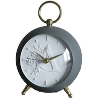 グローバルアロー 目覚まし時計 イニシャル 連続秒針 Initial Alarm Clock A
