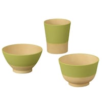カノー 茶碗 汁椀 コップ やさしい彩り むつみ揃 3点セット ウグイス
