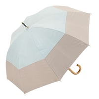 小川 長傘 centelleo 晴雨兼用 バイカラー パラソル 手開き式 50cm サックス