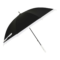 小川 長傘晴雨兼用 LINEDROPS グログランリボン 50cm 手開き式 ブラック 長傘