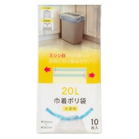 ネクスタ ポリ袋 巾着 20L 10枚入り 半透明 買い物袋 ゴミ袋 ※5個以上から注文可能(販売価格は1個単位の価格)