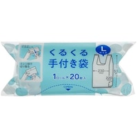 ジャパックス 手付き袋 くるくる手付き袋 20枚入 バイオマス Lサイズ ※8個以上から注文可能(販売価格は1個単位の価格)