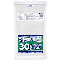 ジャパックス 手付き袋 白半透明 30L 50枚入 ※5個以上から注文可能(販売価格は1個単位の価格)