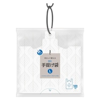 オルディ ポリ袋 L 100枚入り 手提げ 紐付き プラスプラスネオ 乳白 ※4個以上から注文可能(販売価格は1個単位の価格)