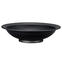 ミタニ 山中 中華皿 石目塗 黒