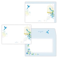 ホールマーク ミニメッセージカードセット青い鳥 1セット(6枚入)