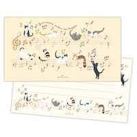 ホールマーク 一筆箋音符で遊ぶ猫 1セット(6冊入)
