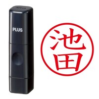 プラス 印鑑 ネーム印 ネームキューブ ブラック 池田 (いけだ) はんこ 浸透印