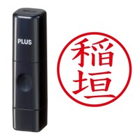プラス 印鑑 ネーム印 ネームキューブ ブラック 稲垣 (いながき) はんこ 浸透印