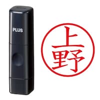 プラス 印鑑 ネーム印 ネームキューブ ブラック 上野 (うえの) はんこ 浸透印