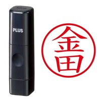 プラス 印鑑 ネーム印 ネームキューブ ブラック 金田 (かねだ) はんこ 浸透印
