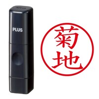 プラス 印鑑 ネーム印 ネームキューブ ブラック 菊地 (きくち) はんこ 浸透印