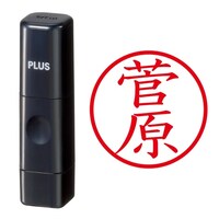 プラス 印鑑 ネーム印 ネームキューブ ブラック 菅原 (すがわら) はんこ 浸透印