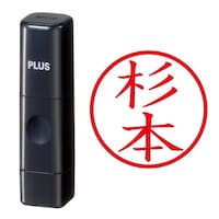 プラス 印鑑 ネーム印 ネームキューブ ブラック 杉本 (すぎもと) はんこ 浸透印