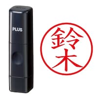 プラス 印鑑 ネーム印 ネームキューブ ブラック 鈴木 (すずき) はんこ 浸透印