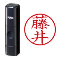 プラス 印鑑 ネーム印 ネームキューブ ブラック 藤井 (ふじい) はんこ 浸透印