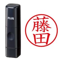 プラス 印鑑 ネーム印 ネームキューブ ブラック 藤田 (ふじた) はんこ 浸透印