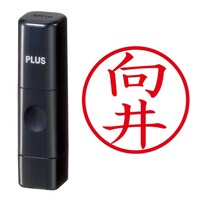 プラス 印鑑 ネーム印 ネームキューブ ブラック 向井 (むかい) はんこ 浸透印