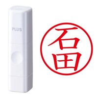 プラス 印鑑 ネーム印 ネームキューブ ホワイト 石田 (いしだ) はんこ 浸透印