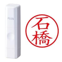 プラス 印鑑 ネーム印 ネームキューブ ホワイト 石橋 (いしばし) はんこ 浸透印