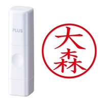 プラス 印鑑 ネーム印 ネームキューブ ホワイト 大森 (おおもり) はんこ 浸透印