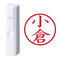 プラス 印鑑 ネーム印 ネームキューブ ホワイト 小倉 (おぐら) はんこ 浸透印