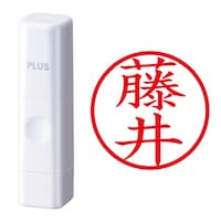 プラス 印鑑 ネーム印 ネームキューブ ホワイト 藤井 (ふじい) はんこ 浸透印