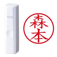 プラス 印鑑 ネーム印 ネームキューブ ホワイト 森本 (もりもと) はんこ 浸透印
