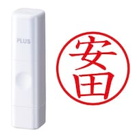 プラス 印鑑 ネーム印 ネームキューブ ホワイト 安田 (やすだ) はんこ 浸透印