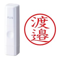 プラス 印鑑 ネーム印 ネームキューブ ホワイト 渡邉 (わたなべ) はんこ 浸透印