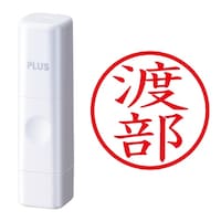 プラス 印鑑 ネーム印 ネームキューブ ホワイト 渡部 (わたべ) はんこ 浸透印