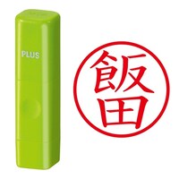 プラス 印鑑 ネーム印 ネームキューブ グリーン 飯田 (いいだ) はんこ 浸透印