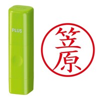 プラス 印鑑 ネーム印 ネームキューブ グリーン 笠原 (かさはら) はんこ 浸透印