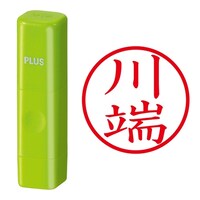 プラス 印鑑 ネーム印 ネームキューブ グリーン 川端 (かわばた) はんこ 浸透印