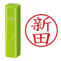プラス 印鑑 ネーム印 ネームキューブ グリーン 新田 (にった) はんこ 浸透印