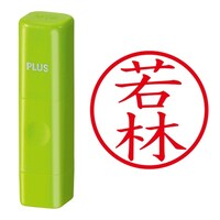 プラス 印鑑 ネーム印 ネームキューブ グリーン 若林 (わかばやし) はんこ 浸透印