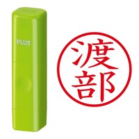 プラス 印鑑 ネーム印 ネームキューブ グリーン 渡部 (わたべ) はんこ 浸透印