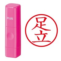 プラス 印鑑 ネーム印 ネームキューブ ピンク 足立 (あだち) はんこ 浸透印