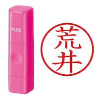 プラス 印鑑 ネーム印 ネームキューブ ピンク 荒井 (あらい) はんこ 浸透印