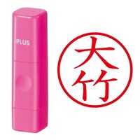 プラス 印鑑 ネーム印 ネームキューブ ピンク 大竹 (おおたけ) はんこ 浸透印
