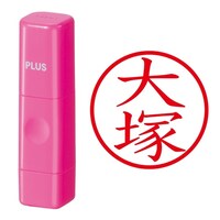プラス 印鑑 ネーム印 ネームキューブ ピンク 大塚 (おおつか) はんこ 浸透印