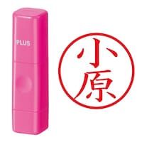 プラス 印鑑 ネーム印 ネームキューブ ピンク 小原 (おはら) はんこ 浸透印