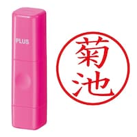 プラス 印鑑 ネーム印 ネームキューブ ピンク 菊池 (きくち) はんこ 浸透印