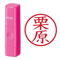 プラス 印鑑 ネーム印 ネームキューブ ピンク 栗原 (くりはら) はんこ 浸透印