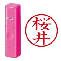 プラス 印鑑 ネーム印 ネームキューブ ピンク 桜井 (さくらい) はんこ 浸透印