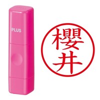 プラス 印鑑 ネーム印 ネームキューブ ピンク 櫻井 (さくらい) はんこ 浸透印
